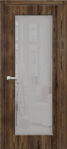 Дверь межкомнатная ЗОДЧИЙ ИТАЛЬЯНО 1 ПВХ ПО Дуб бомонт лофт