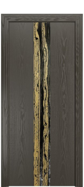 Дверь межкомнатная Порта Алекс КАНТРИ 2 Гриджио вставка эспрессо шпон