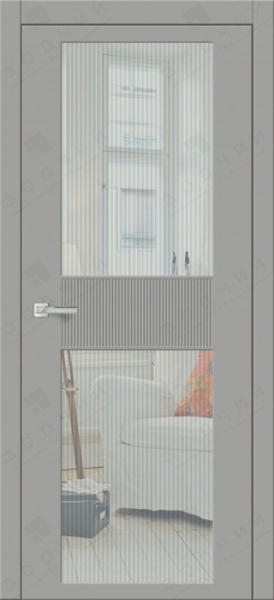 Дверь межкомнатная ЗОДЧИЙ МИРА 6 ПО Серый софт