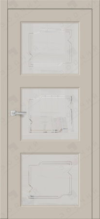 Дверь межкомнатная ЗОДЧИЙ ИТАЛЬЯНО СЛОУП 3 ПО Шагрень бежевая