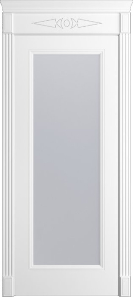 Дверь межкомнатная Порта Алекс Нео 1 Белоснежная эмаль, стекло сатинат светлый