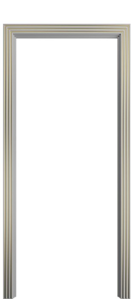 Наличник фигурный Порта Алекс светло-серый патина золото эмаль