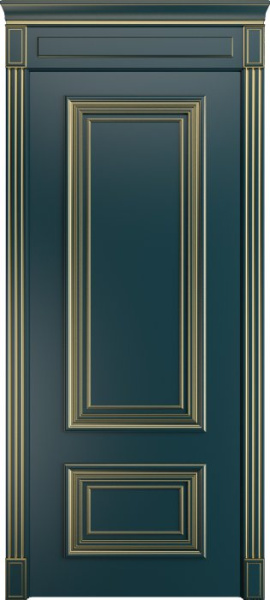 Дверь межкомнатная Порта Алекс КЛАССИКА 11 Лазурь патина золото эмаль
