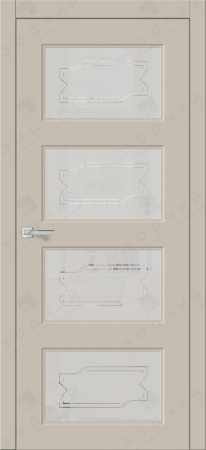 Дверь межкомнатная ЗОДЧИЙ ИТАЛЬЯНО СЛОУП 4 ПО Бежевый софт