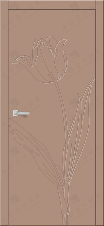 Дверь межкомнатная ЗОДЧИЙ ФЛОРА ТЮЛЬПАН Капучино софт