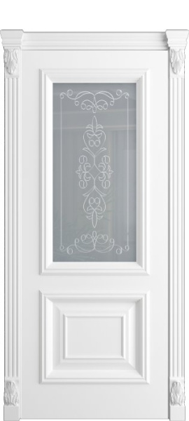 Дверь межкомнатная Порта Алекс КЛАССИКА 10 Белоснежный эмаль, стекло спарта