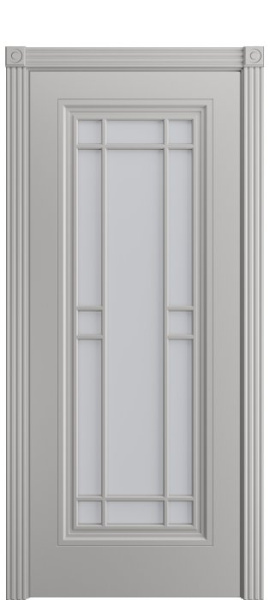 Дверь межкомнатная Порта Алекс Премиум 5 Грей эмаль, стекло сатин светлый