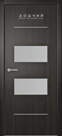 Дверь межкомнатная ЗОДЧИЙ СТИЛЬ 7 ПО Венге стекло светлое матированное