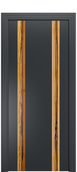 Дверь межкомнатная Порта Алекс КАНТРИ 4 Графит вставка Марблвуд эмаль
