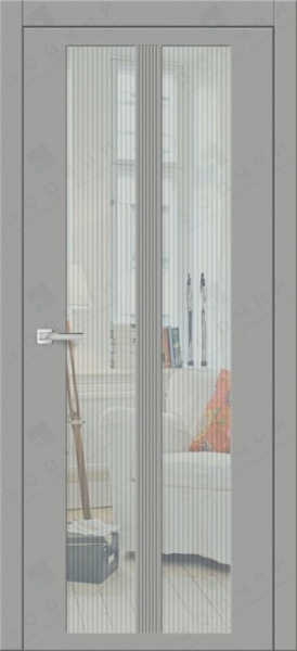 Дверь межкомнатная ЗОДЧИЙ МИРА 4 ПО Шагрень серая