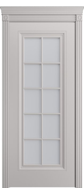 Дверь межкомнатная Порта Алекс Премиум 4 Агат эмаль, стекло сатин светлый