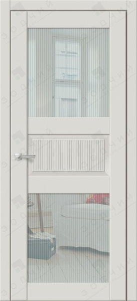 Дверь межкомнатная ЗОДЧИЙ КАНТРИ 33 ПО Шагрень молочная