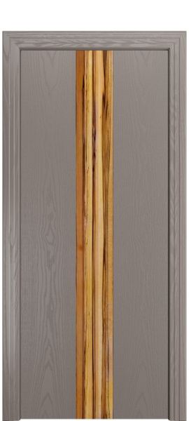 Дверь межкомнатная Порта Алекс КАНТРИ 2 Темно-серый вставка Марблвуд шпон