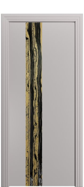 Дверь межкомнатная Порта Алекс КАНТРИ 3 Платинум софт вставка эспрессо эмаль