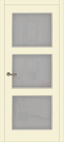 Дверь межкомнатная ЗОДЧИЙ ЛАТИНА 3 ПО Шагрень латте