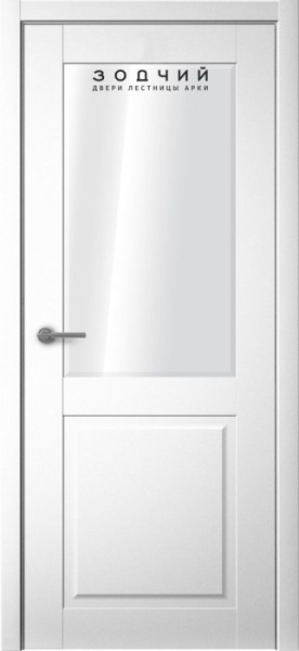 Дверь межкомнатная ЗОДЧИЙ ИЛОНА ПО Шагрень молочная стекло светлое матированное