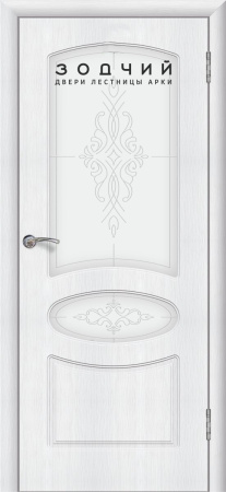 Дверь межкомнатная ЗОДЧИЙ КАРОЛИНА ПГ Шагрень белая