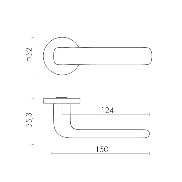 Ручка Fuaro (Фуаро) раздельная R.SLR52.PRIDE SSC-16 сатинированный хром 