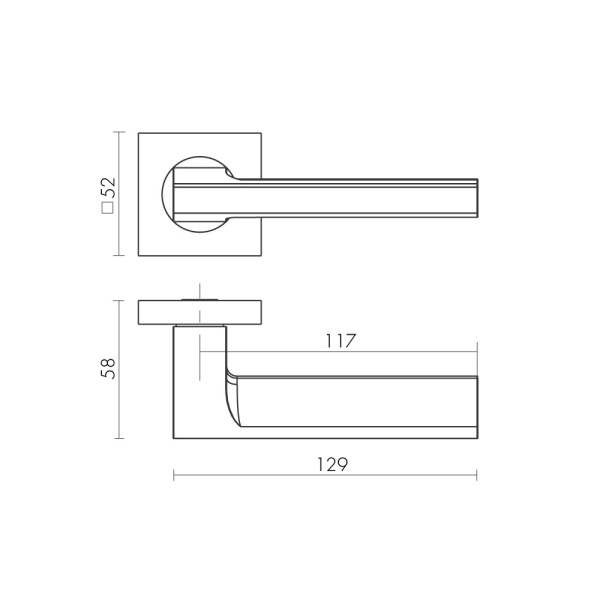 Ручка Fuaro (Фуаро) раздельная K.KM52.SAMPLE (SAMPLE KM) GR-23 графит