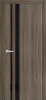 Дверь межкомнатная ЗОДЧИЙ МЕГАПОЛИС СВ3 ПЗ Дуб бомонт лофт вставка Зеркальная черная