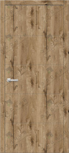 Дверь межкомнатная ЗОДЧИЙ ИТАЛЬЯНО 5 ПВХ ПГ Дуб канадский