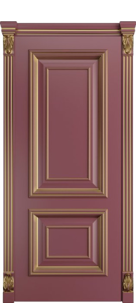 Дверь межкомнатная Порта Алекс КЛАССИКА 10 Марсала патина золото эмаль