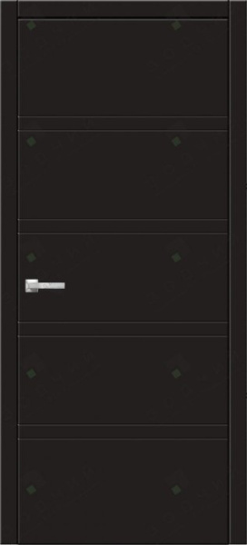 Дверь межкомнатная ЗОДЧИЙ ИТАЛЬЯНО 6 ПГ Шагрень черная