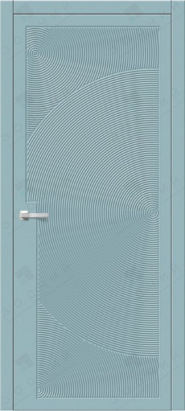 Дверь межкомнатная ЗОДЧИЙ УНИКА 3 ПГ Софт голубой