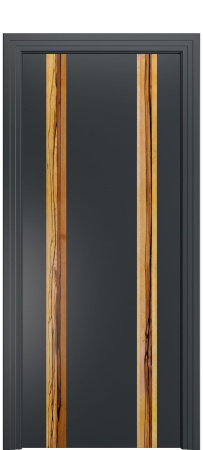 Дверь межкомнатная Порта Алекс КАНТРИ 4 Графит вставка Марблвуд эмаль