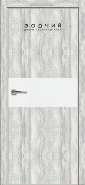 Дверь межкомнатная ЗОДЧИЙ МЕГАПОЛИС Г20 ПГ Дуб серый винтажный вставка МДФ Софт тальк