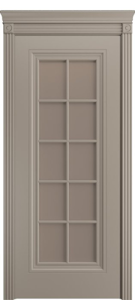 Дверь межкомнатная Порта Алекс Премиум 4 Латте эмаль, стекло бронза