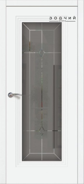 Дверь межкомнатная ЗОДЧИЙ ГЛОРИ 1 ПО алмаз светлое Шагрень молочная