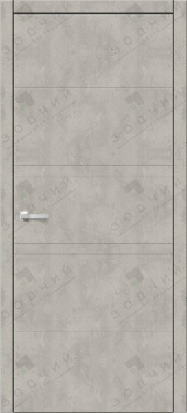 Дверь межкомнатная ЗОДЧИЙ ИТАЛЬЯНО 6 ПГ Бетон серый