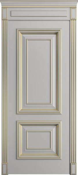 Дверь межкомнатная Порта Алекс КЛАССИКА 10 Грей патина золото эмаль