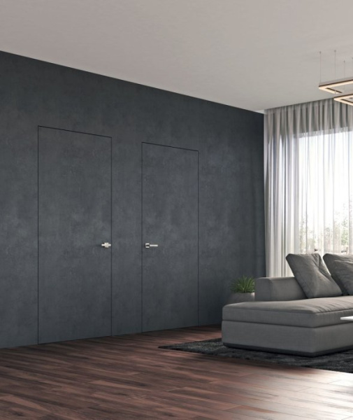 Комплект двери межкомнатной ЗОДЧИЙ скрытого монтажа Invisible Basic (наружного открывания)