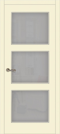 Дверь межкомнатная ЗОДЧИЙ ЛАТИНА 3 ПО Шагрень латте