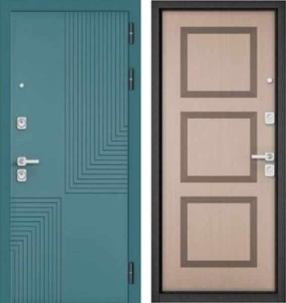 Входная дверь МАСТИНО CITY PRIME 195 Верде / 192 Дуб кофейный матовый