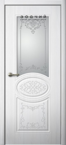 Дверь межкомнатная ЗОДЧИЙ ПАТРИСИЯ 1 ПО Сандал белый стекло мателюкс светлое