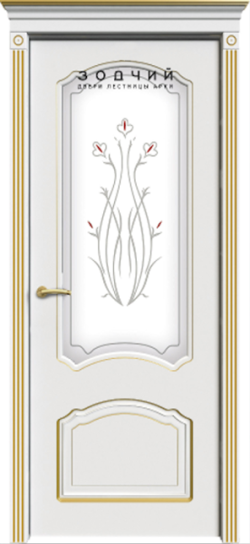Дверь межкомнатная ЗОДЧИЙ НАТАЛИ ШИК ПАТИНА ПО Шагрень айриш патина золото