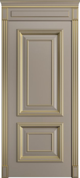 Дверь межкомнатная Порта Алекс КЛАССИКА 10 Латте патина золото эмаль