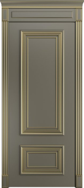 Дверь межкомнатная Порта Алекс КЛАССИКА 11 Дюна патина золото эмаль