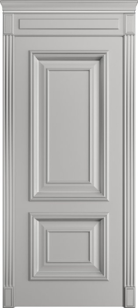 Дверь межкомнатная Порта Алекс КЛАССИКА 10 Грей патина серебро эмаль