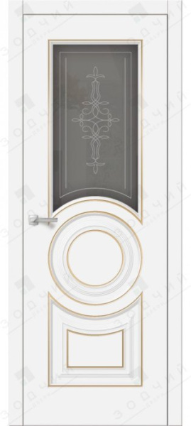 Дверь межкомнатная ЗОДЧИЙ СОРЕНТО ПО Софт тальк стекло мателюкс