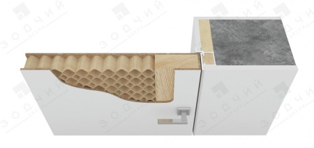 Комплект двери межкомнатной ЗОДЧИЙ скрытого монтажа Basic Эмаль