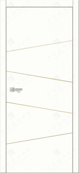 Дверь межкомнатная ЗОДЧИЙ АВЕНЮ 24 ПГ Шагрень молочная
