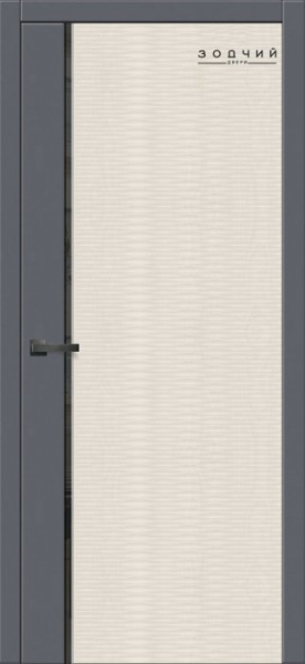 Дверь межкомнатная ЗОДЧИЙ ВОЛНА 5 ПО двухцветная Эспрессо софт и Шагрень айриш