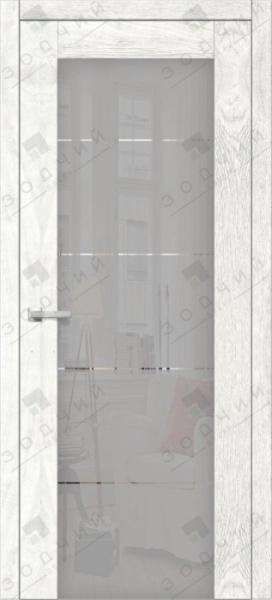 Дверь межкомнатная ЗОДЧИЙ ИТАЛЬЯНО 5 ПВХ ПО Бьянка белая