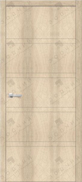 Дверь межкомнатная ЗОДЧИЙ ИТАЛЬЯНО 6 ПГ Дуб бодега светлый