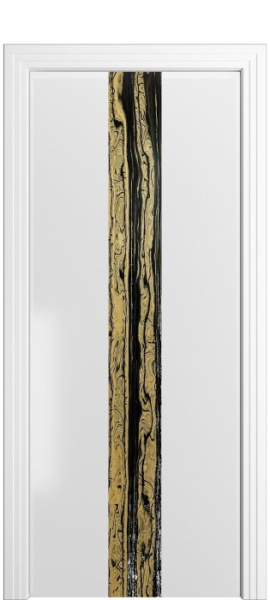 Дверь межкомнатная Порта Алекс КАНТРИ 2 Белоснежная эмаль вставка эспрессо