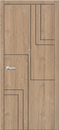 Дверь межкомнатная ЗОДЧИЙ МЕГАПОЛИС 6М ПГ Дуб американский